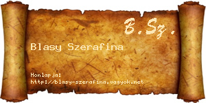 Blasy Szerafina névjegykártya